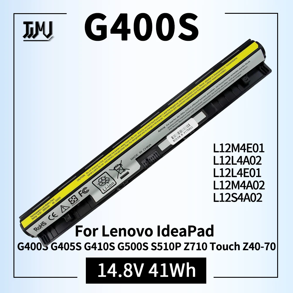 Batería L12M4E01 para ordenador portátil, pila para Lenovo L12L4A02 L12M4A02 L12S4E01 IdeaPad G400S G405S G500S G510S S410P Z710 Z40-70 Z50-70 G40-70