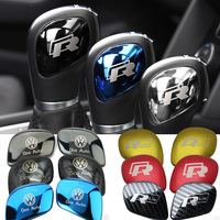 2Pcs VW R Rline Emblem Gear Head Shift Gears Cover Sticker Accessories For Volkswagen GTI Polo Passat Magotan Tiguan Jetta Bora