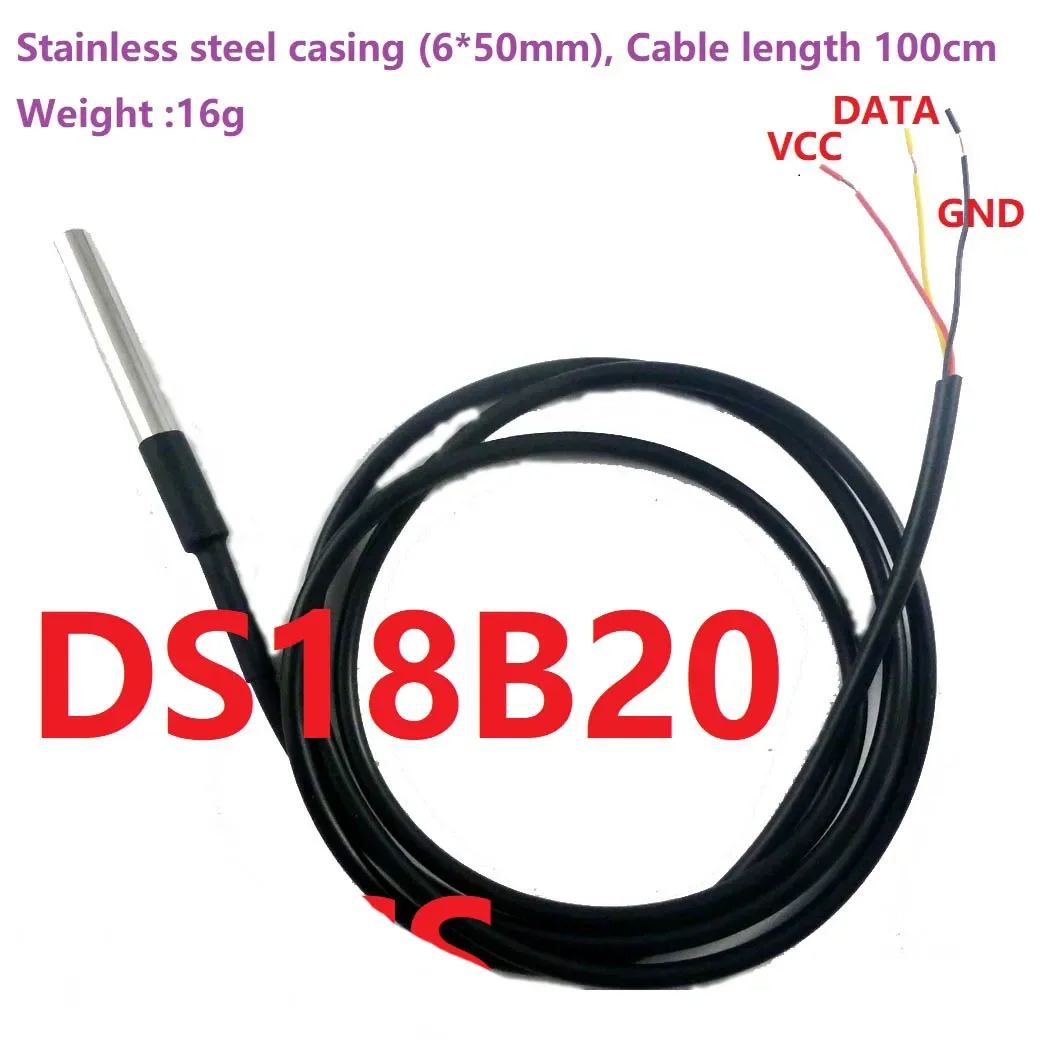 -55 to +125C DS18B20 Sensor 1-2CH RS485 Digital Temperature Collector Module DC 5V 12V 24V for Thermostat Smart Home R46CA01