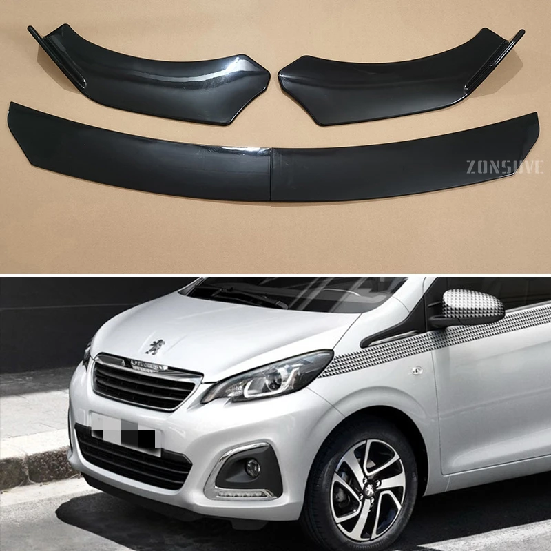 

For Peugeot 108 2015--2018 Year Front Bumper Lip Splitter Spoiler Body Kit Accessories