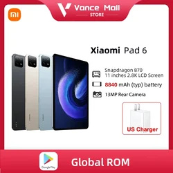 Wersja CN globalny ROM Xiaomi Mi Pad 6 Tablet Snapdragon 870 11 cali 144Hz wyświetlacz 8840mAh 33W szybka ładowarka 13MP tylna kamera