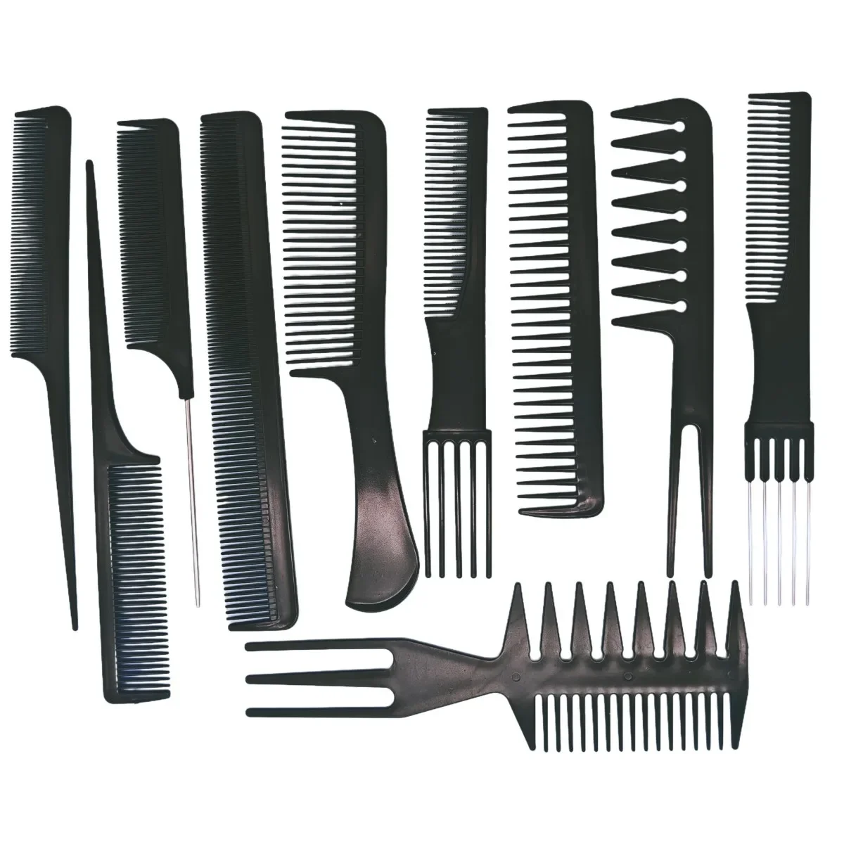 

10 шт. Новые парикмахерские расчески для мужчин и женщин, черные щетки-гребни для салонов красоты