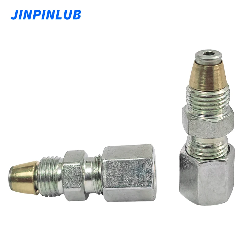JINPINLUB PDSV White electroplated check valve pipe fitting connector for progressive grease distributor