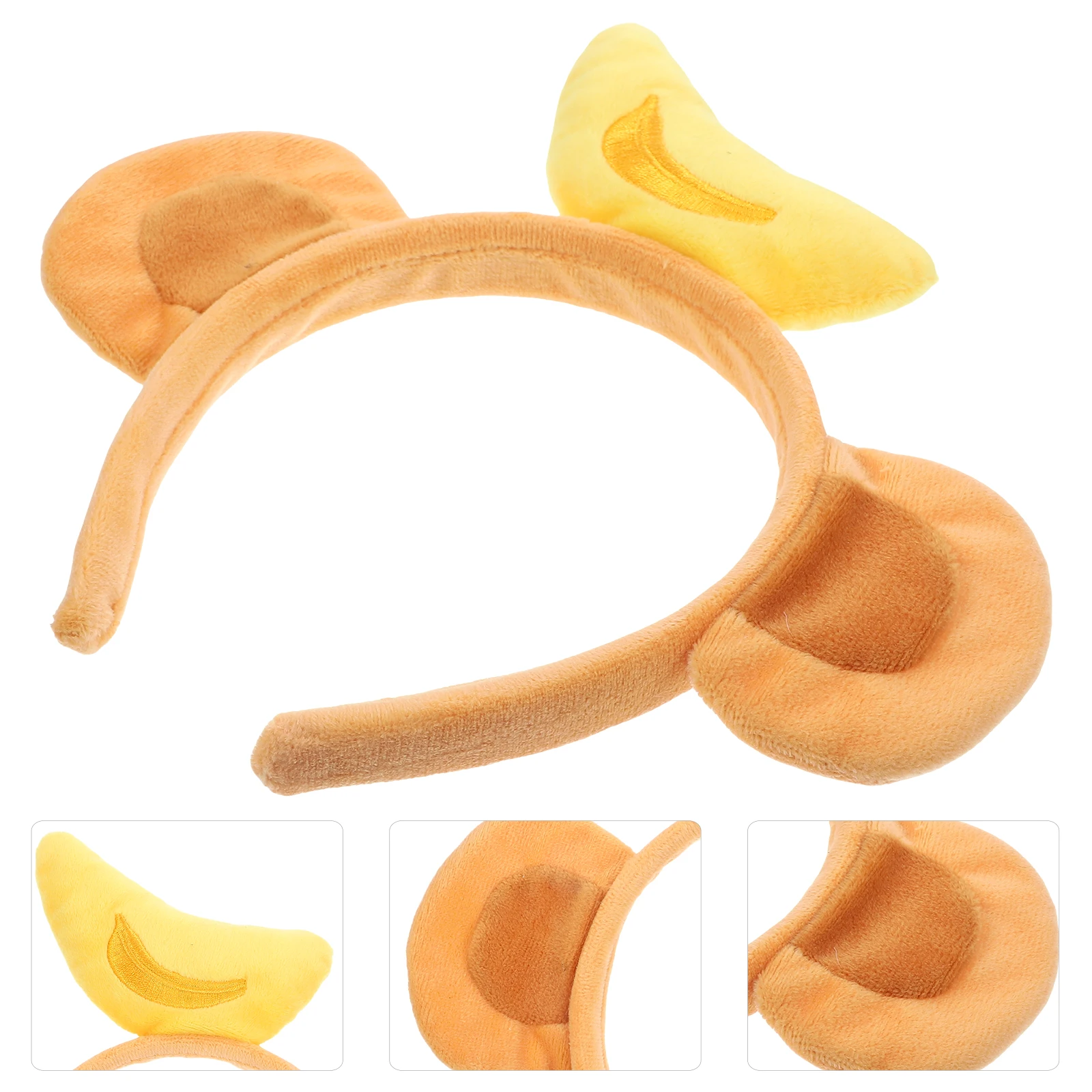 猿耳 Headb 1 セットソフトブラウン猿耳ヘアアクセサリーキッズパーティーコスプレ動物帽子フェスティバル小道具衣装