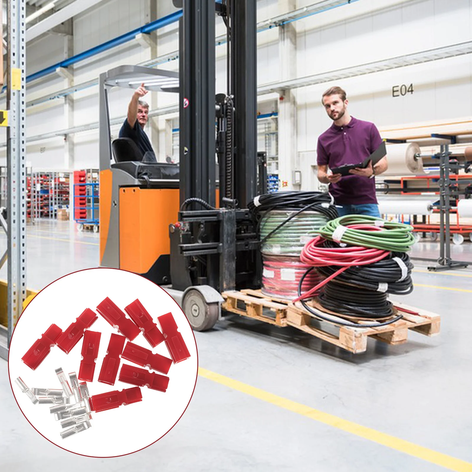 

10Sets Durable Connector Plug Golf Cart Electronics Power Connector Housing for Automotive Forklift Supplies Quick Connect