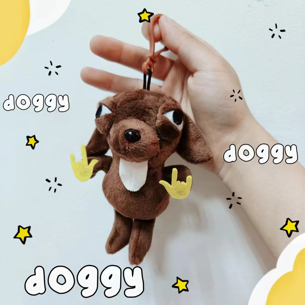 漫画ミュータントチワワ子犬ぬいぐるみペンダント表情パッケージ砂の彫刻面白いぬいぐるみ面白い絵文字おもちゃキーホルダー