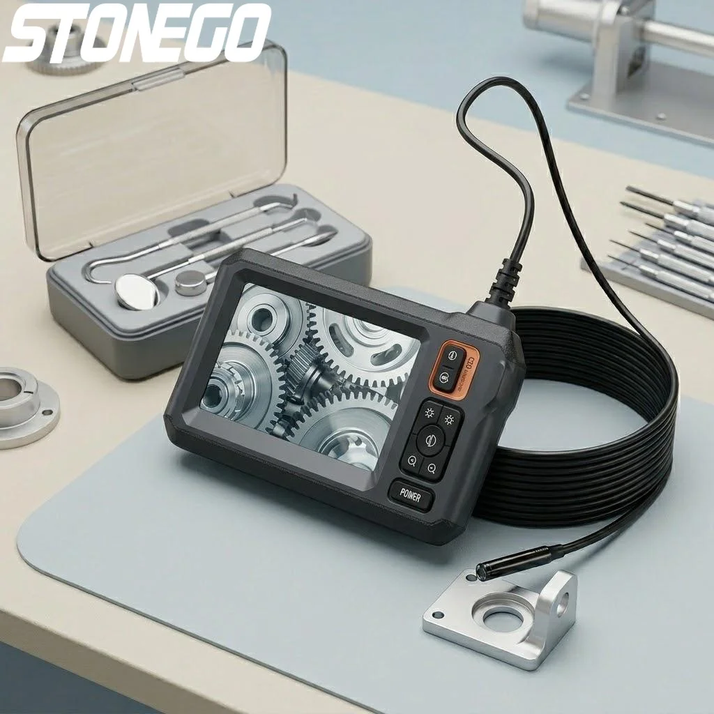 

Эндоскоп 1080P HD WiFi для автомобиля с 4-дюймовым дисплеем, двойной головкой, кабелем 1м/5м/10м, аккумулятором 2600 мАч, автомобильная инспекционная камера