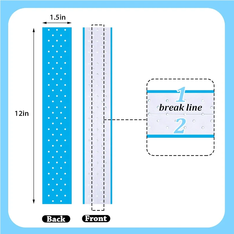Cinta andador extenda-bond Plus azul, cinta adhesiva de doble cara para peluca, pestañas con agujeros de respiración para pelucas delanteras de