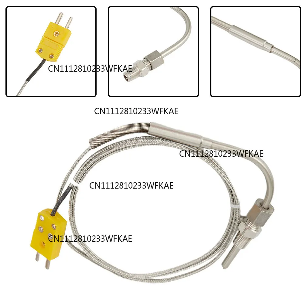 1250 °C Degree High Temperature Sensor Thread EGT Stainless Steel Probe K Type 1m Thermocouple Tube Temperature Controller