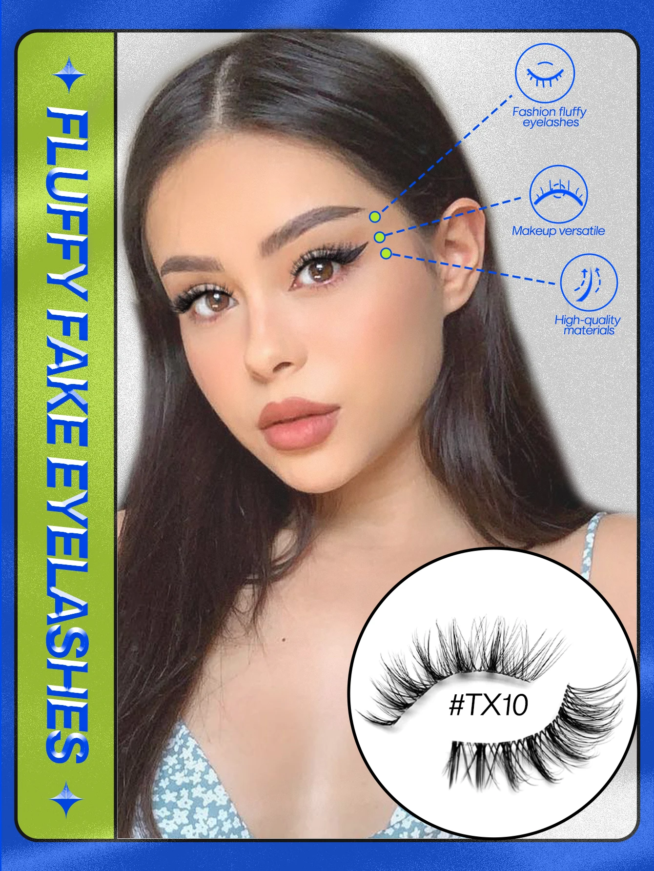 ヴェルトライネ キャットアイまつげ マンガまつげ フォックスアイつけまつげ ナチュラルルック フェイクミンクまつげ ウィスピー クリアバンド スパイクメイク