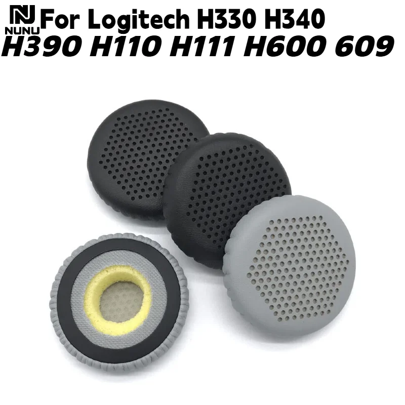 NUNU Replacement Protein skin memory foam Ear Pads For  Logitech H330 H340H390 H110 H111 H600 609 Headphone  repair parts