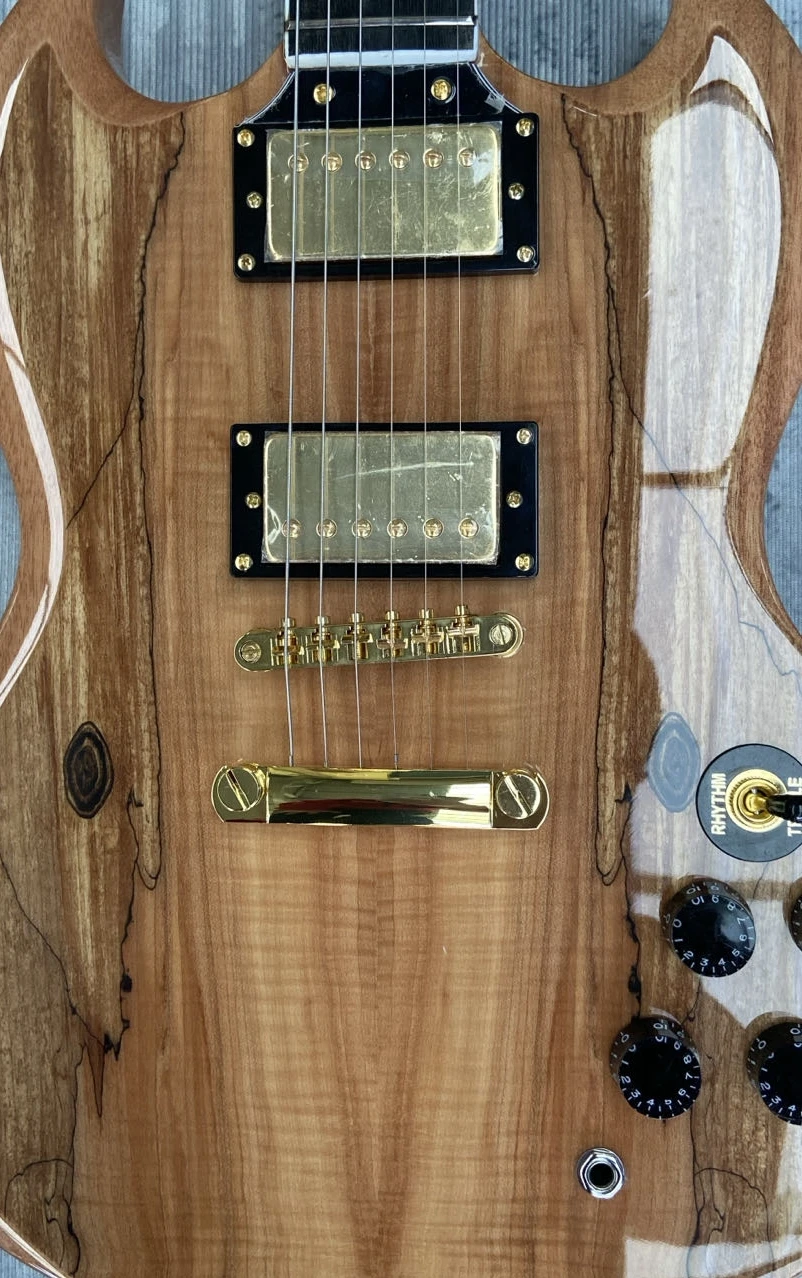 

Guitar have logo, Made in China,S~G, decayed wood, customizable, high quality Rosewood fingerboard,