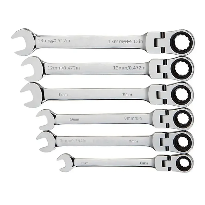 1pc 10mm Combination Ratchet Wrench With Flexible Head Dual Purpose Ratchet Tool Ratchet Combination Kit Automotive Hand Tools