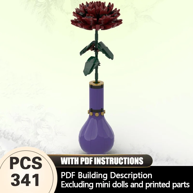 

Creators Plant Series Model MOC Building Bricks Black Flower Modular Technology Gifts Holiday Assemble Children Toys Suit