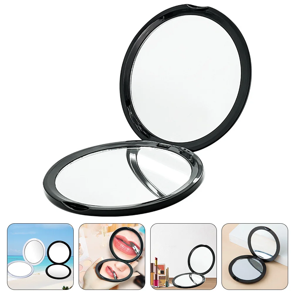 10배 확대 컴팩트 여행용 거울 접이식 내구성 휴대용 손거울 메이크업 면도 눈썹 정리용