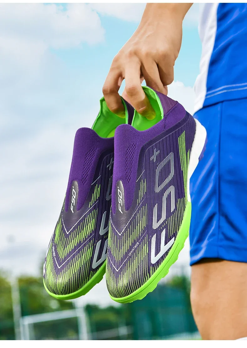 Neue Herren-Fußballschuhe, beliebte Fußballschuhe, rutschfeste Spielschuhe für Rasenplätze, hochwertige Sneaker, Hallenfußballschuhe, hohe Modelle für den Außenbereich. – Detail 33