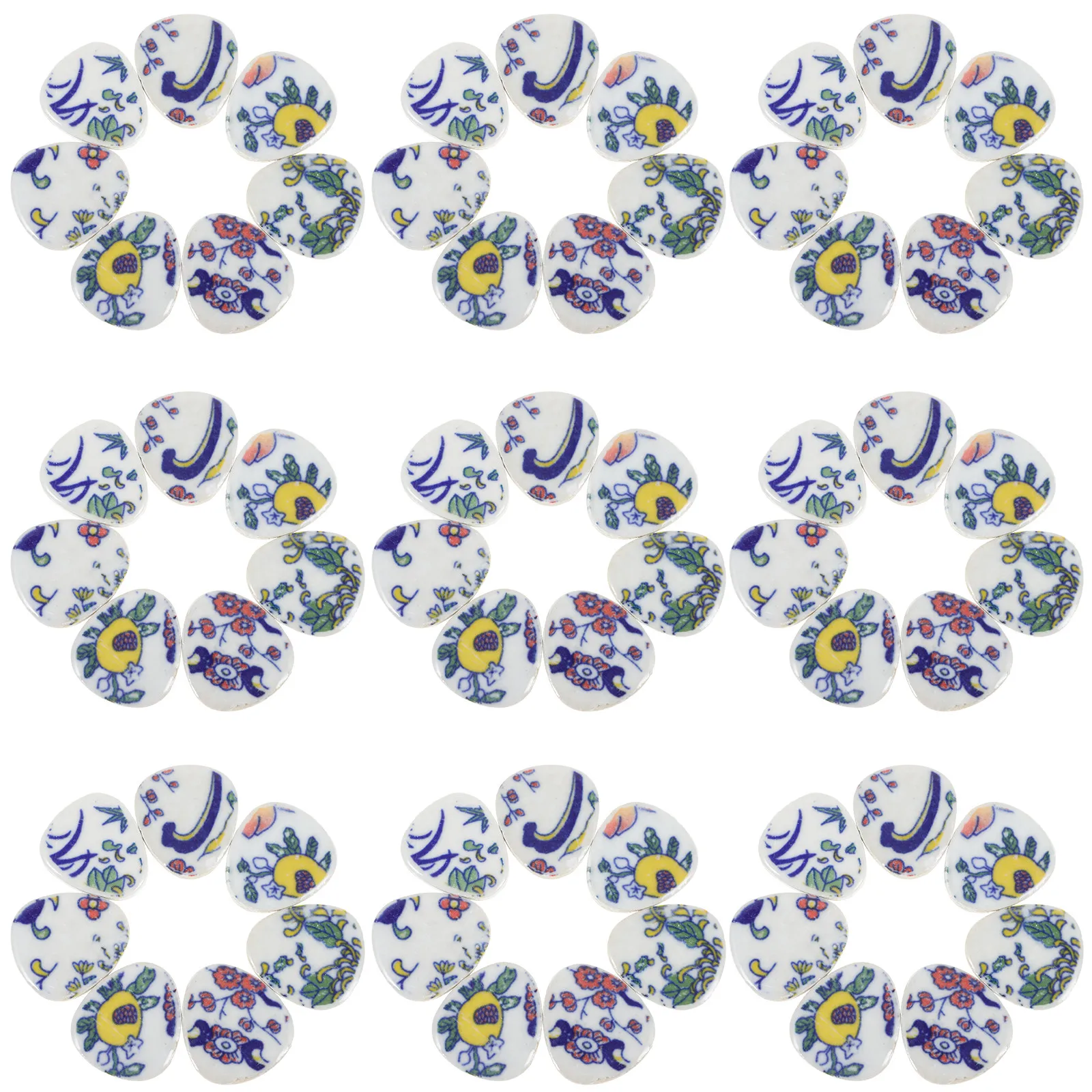 

Фрагменты керамической плитки для поделок, мозаики, декоративного искусства, галька с гладким дном, совместима с плоскими поверхностями, клей для приклеивания