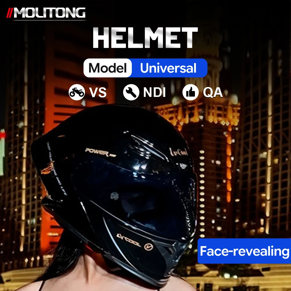Downhill Racing Flip Up Helmet DOT Full Face Cover with Sunshade Visor - Motocross Motorbike Helmets for Adults Men Women