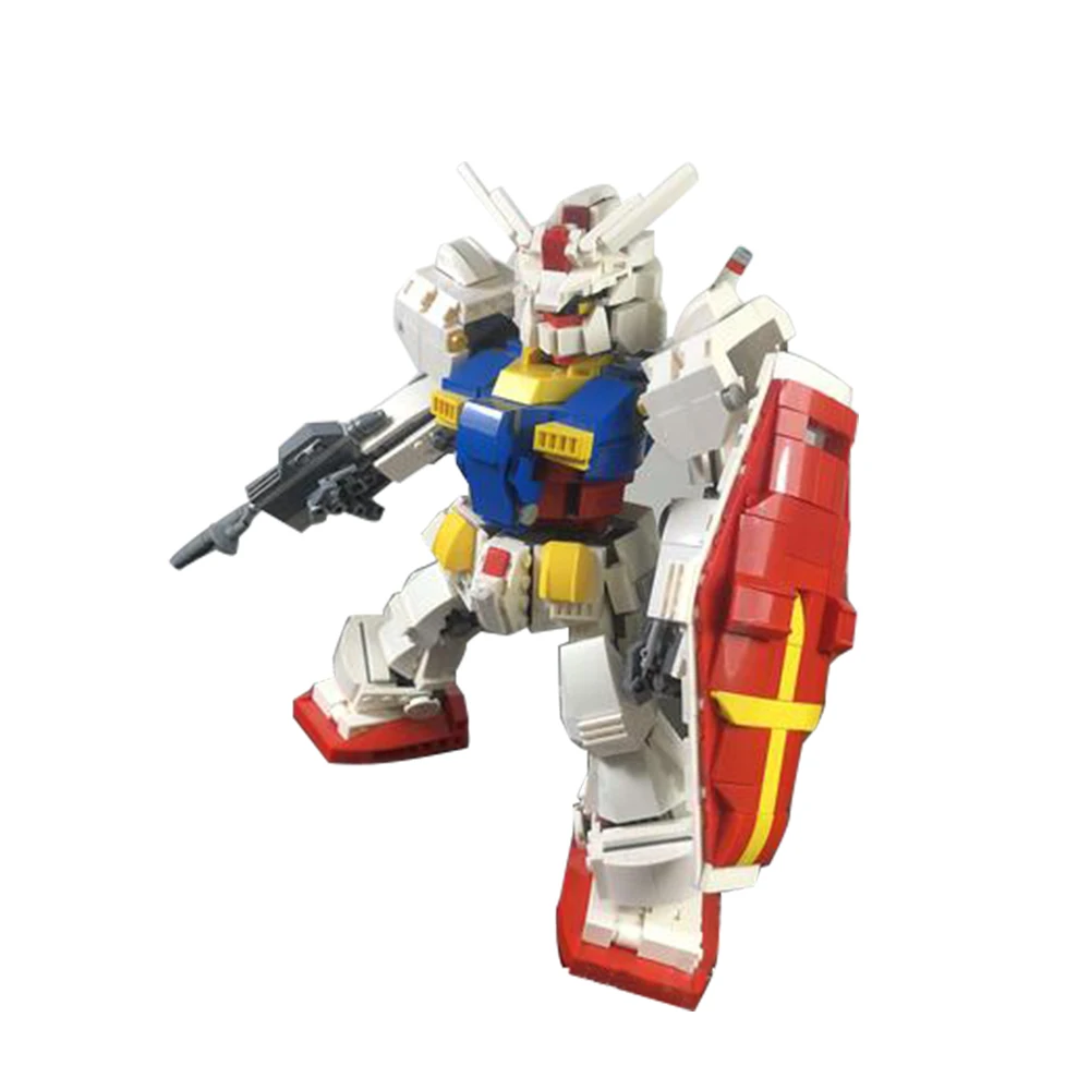 Gobricks MOC Mecha Classic Anime Warriors Robo Building Block set Anime Characters RX-78-2 Education Brick Toys Children Gift