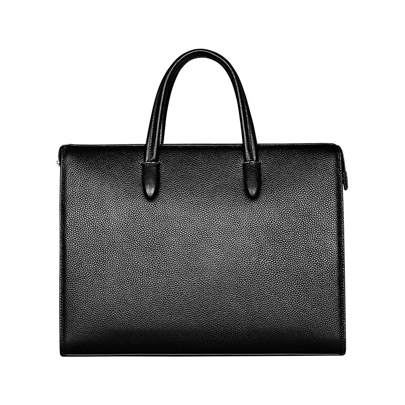 Nuova borsa per laptop a tracolla autentica Borsa con chiusura per impronte digitali in pelle Borsa per computer di grande capacità Valigetta pratica da uomo d'affari