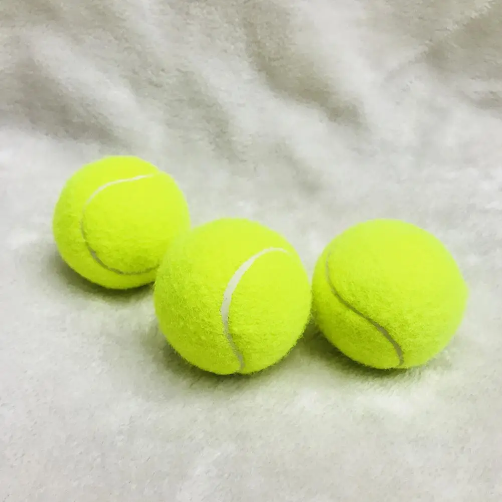 3pcs Professional Rubber Tennis Ball High Resilience Ball Tennis Club Competition Exercises Practice For School Training