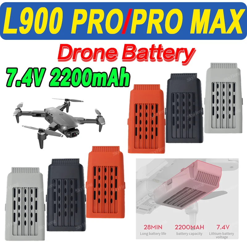 LYZRC 7.4V 2200mAh For L900 Pro Drone Battery Original L900 PROMAX Dron Battery / L900 PRO MAX Spare Battery Accessorie Parts