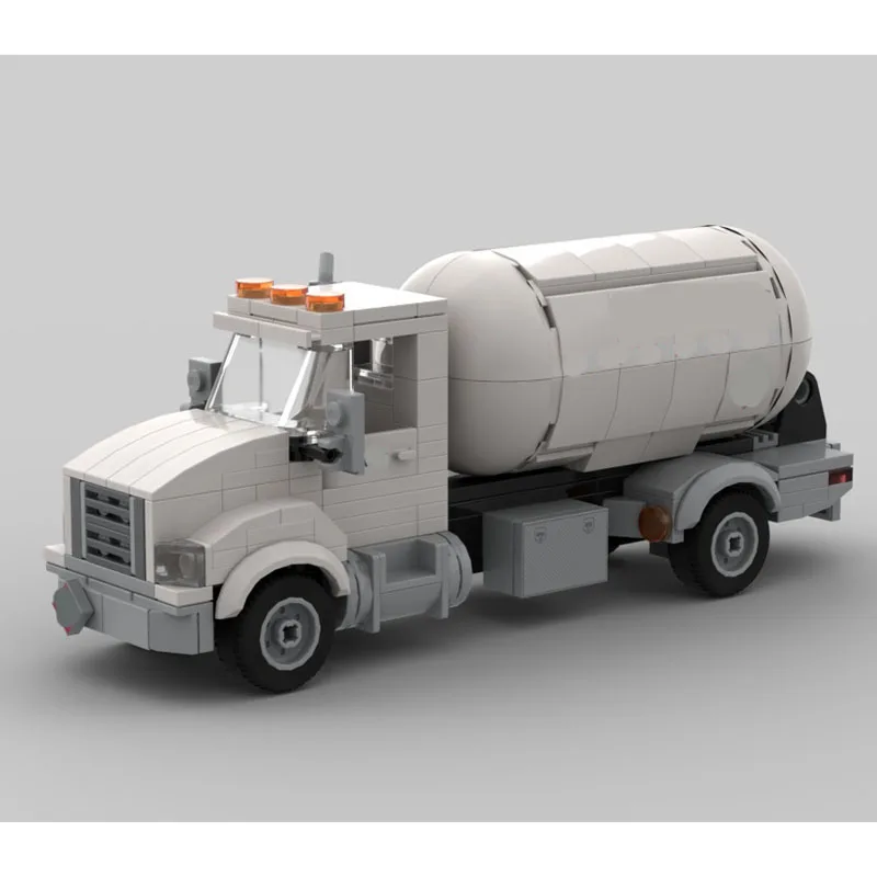 

MOC-241146 MOC пропановый грузовик, строительный блок, модель кирпича, сборка «сделай сам», для детей и взрослых, набор на Хэллоуин, Рождество, креативные подарки, 278 шт.