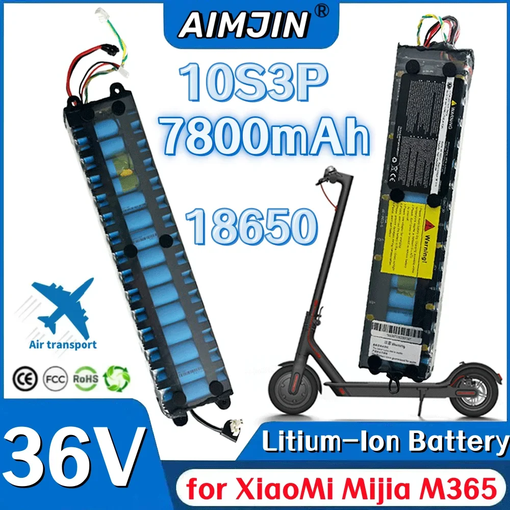 18650 10S3P 36V 7800mAh Litium-Ion 7.8Ah Battery for XIAOMI M365 1S Mijia pro Battery Pack with Bluetooth Communication