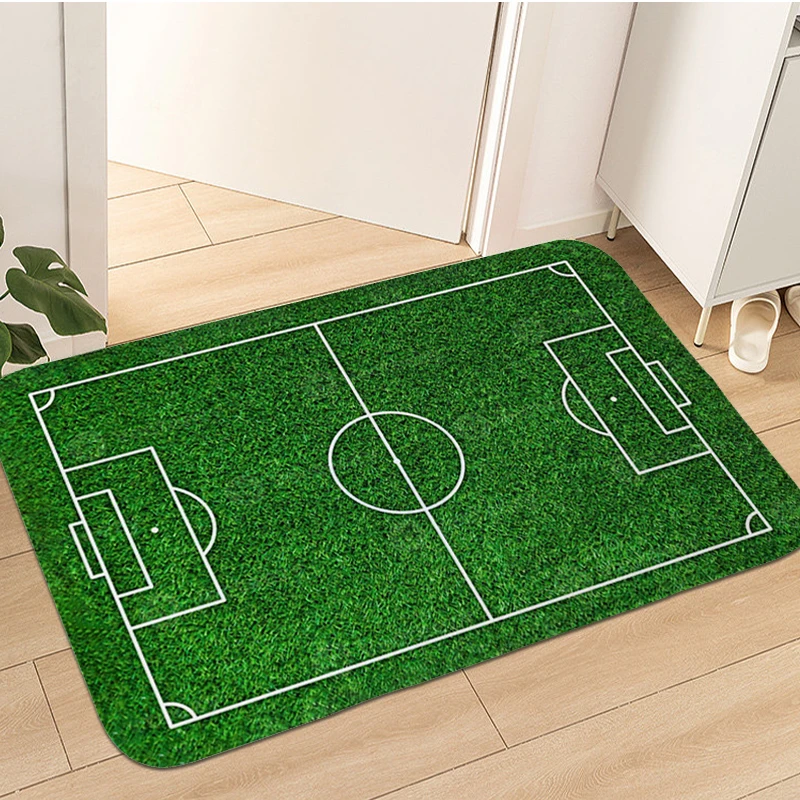 Football Field Area Living Room Bath Rug Carpet for Bedroom Funny Doormat Entrance Door Kitchen Foot Mat Useful Things for Home