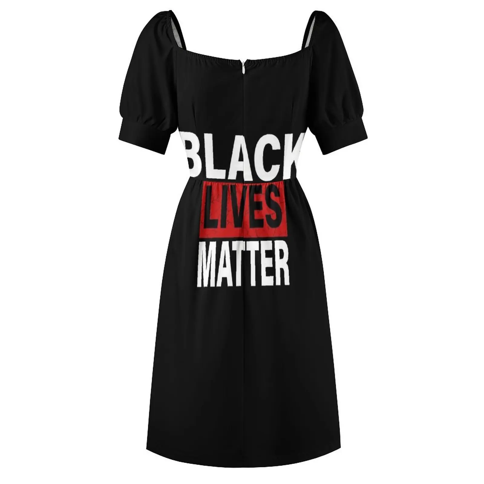 Black Lives Matter T-Shirt With Names Of Victims - BLM Sukienka z krótkim rękawem Sukienka urodzinowa w koreańskim stylu