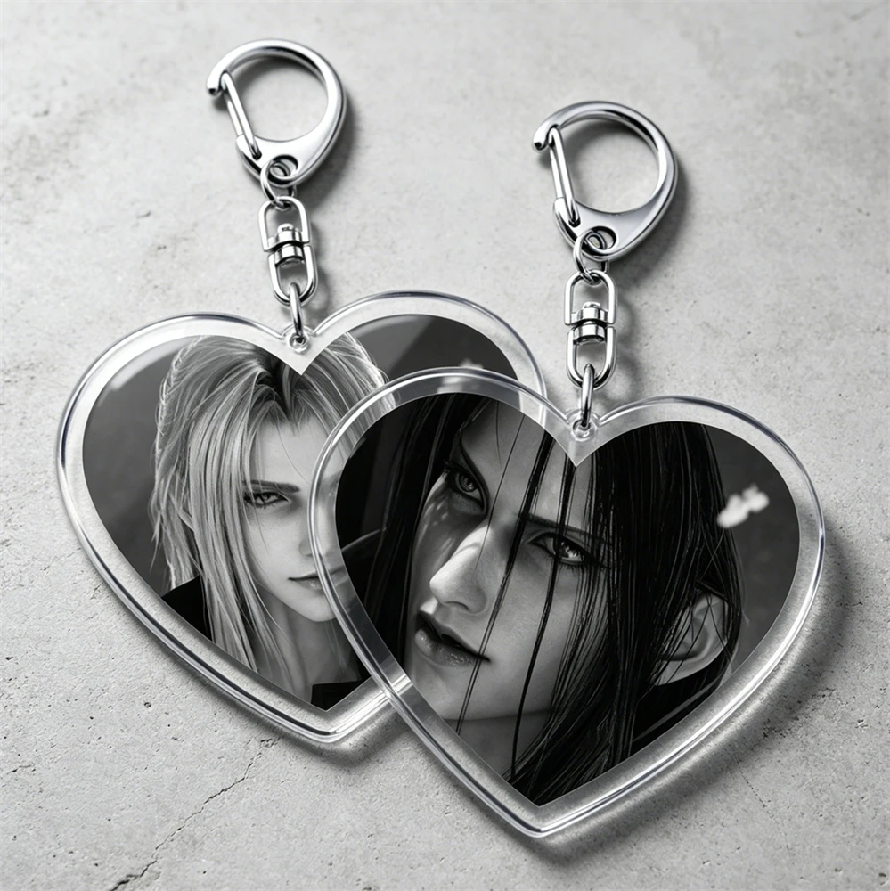 Hot I Love Sephiroth Keychain for Accessories Video Games Soldier Keyring Jewelry Friends Fans Gaming Gifts