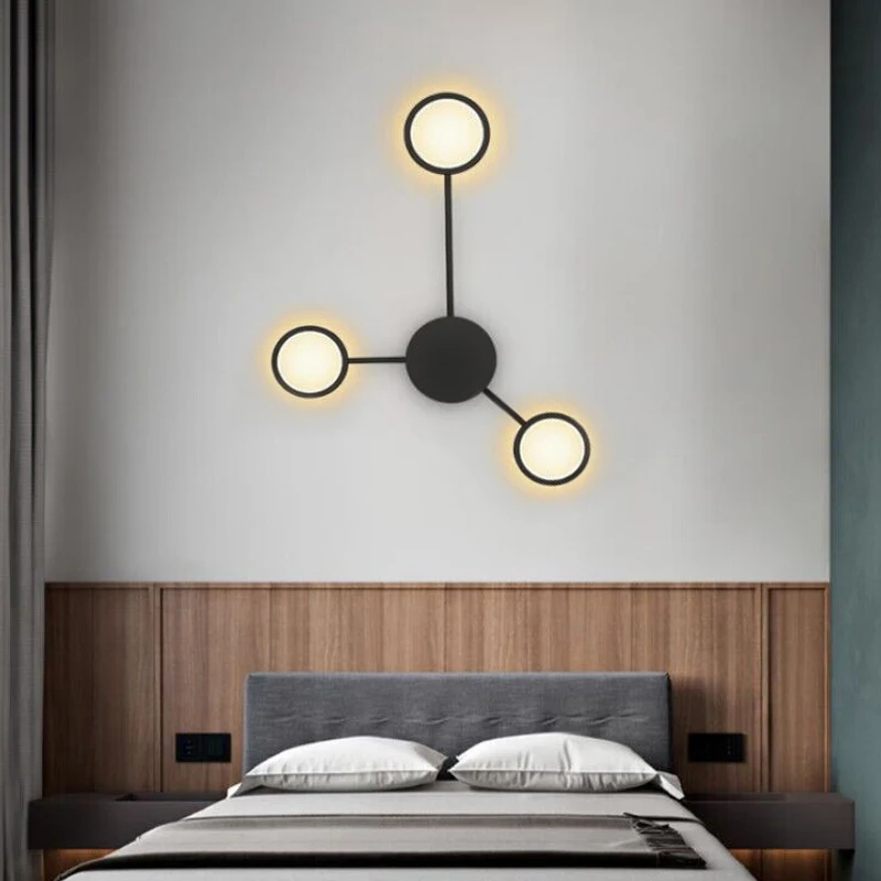 Modern Led Headboards Wall Lamp Nordic Living Room Bedroom Staircase Home Decoration Interior Wall  Minimalist Lighting  Fixture