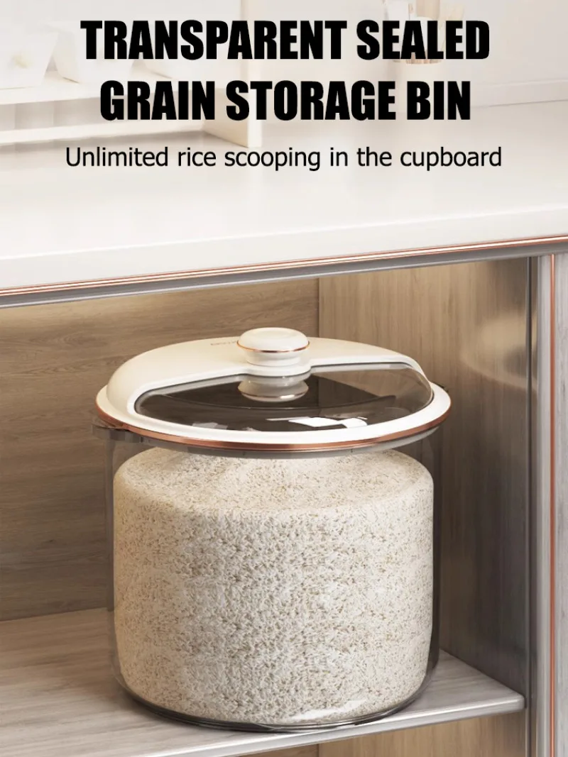 Sealed Rice Tank Household Grain Storage Rice Bucket Insect and Moisture Resistant Rice Storage Jar hide dirt Strong sealing