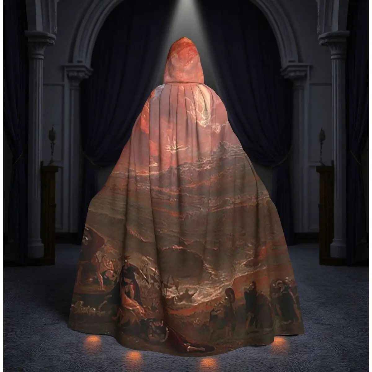 

Длинный плащ с капюшоном «Уничтожение Помпеи и Эркулелеума» — Джон Марти — 1822 — Костюм ведьмы, средневековый костюм, накидка для косплея, для вечеринки в честь Хэллоуина