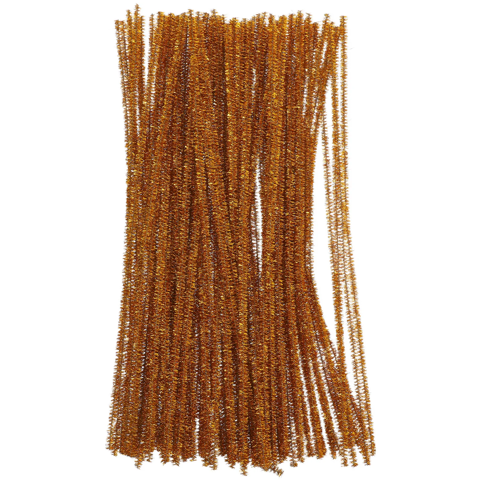 100pcs Gold Glitter Pipe Cleaners Chenille Stems Sparkly Craft Supplies For Kids Diy Projects Fine Motor Skills Metallic Stem