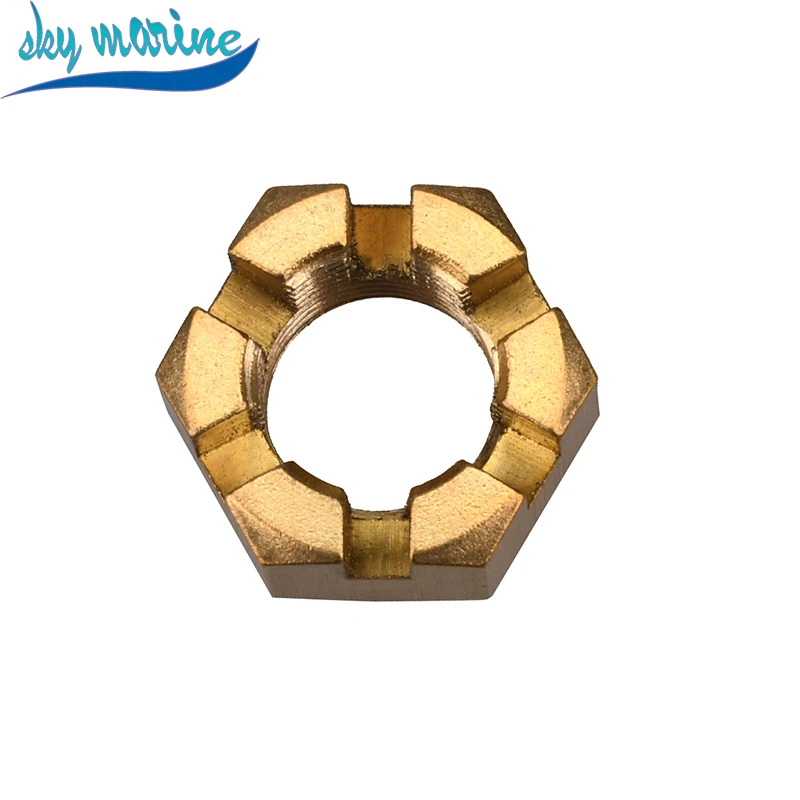 90171-16011 Copper Castle Nut For Yamaha Boat Motor Propeller 40HP-90HP Seapro,HDX,Parsun,Hidea 40HP-85HP Accessories Parts