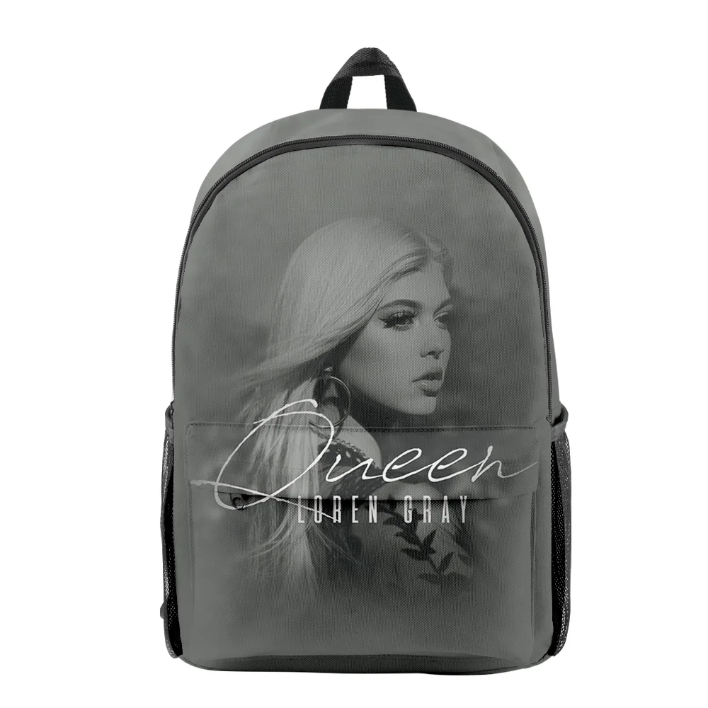 Hip Hop Youthful Loren Gray Student School Bags Notebook Backpacks 3D Printed Oxford Waterproof Boys/Girls Funny Travel Bags