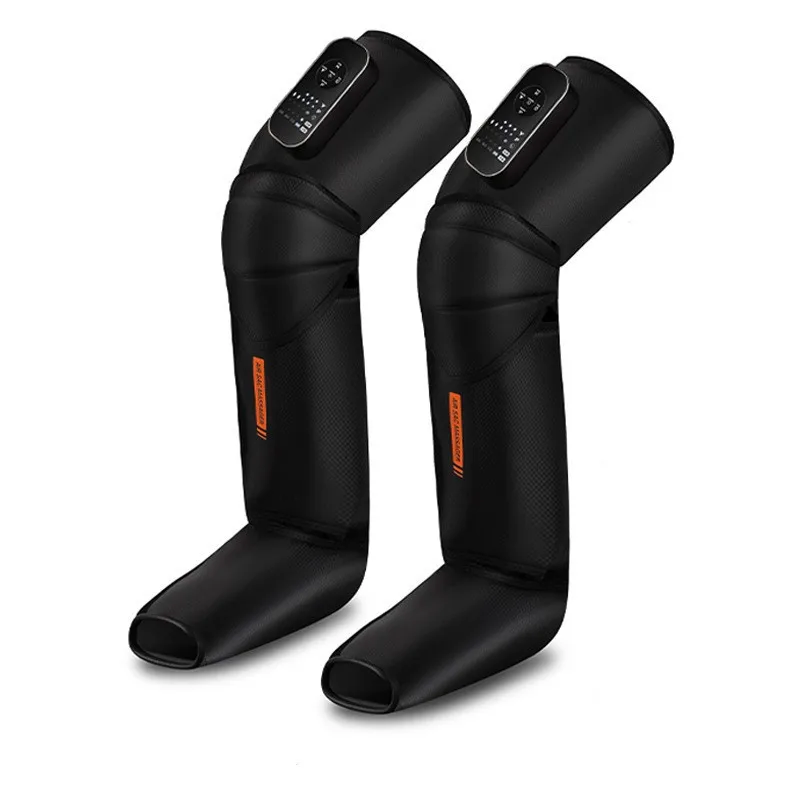 Portable air Compress Leg Massager Wearable Wrap airbag Vibration Heat Circulation Therapy Relief Pain Leg Calf Massager