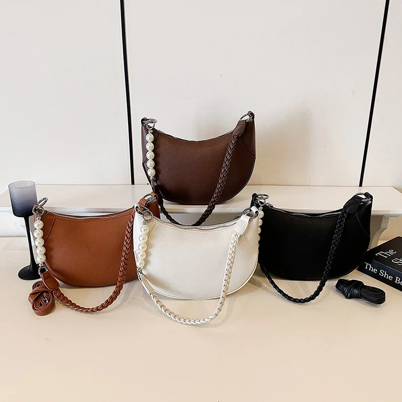 

Retro Texture Underarm Bag Womens, Fashionable Light Luxury Design Shoulder Versatile Crossbody Bags for Women