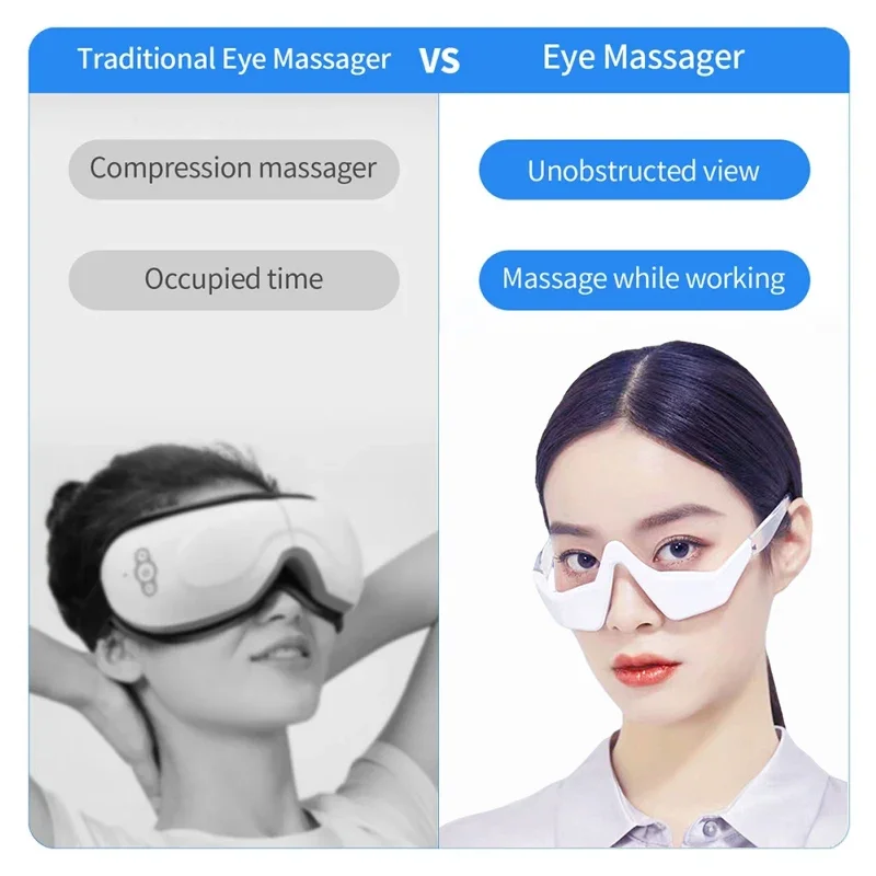 EMS Eye Massager Red Light Therapy Anti-Aging Eye Massager Hot Compress Eyes Fatigue Relief Relaxation Relieve Dark Circles