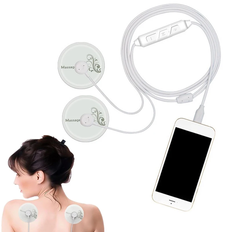 Portable Mobile Phone Massager Electric TENS Therapy Body Massager EMS Digital Therapy Machine Mini Shoulder Neck Massager