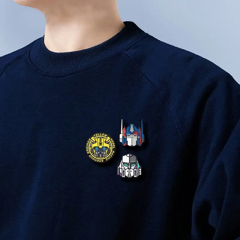 3 ชิ้น/เซ็ต Transformation เข็มกลัด Bumblebee อุปกรณ์ต่อพ่วงป้ายโลหะอะนิเมะการ์ตูน Badge นักเรียนกระเป๋าเป้สะพายหลังอุปกรณ์ตกแต่งของขวัญ