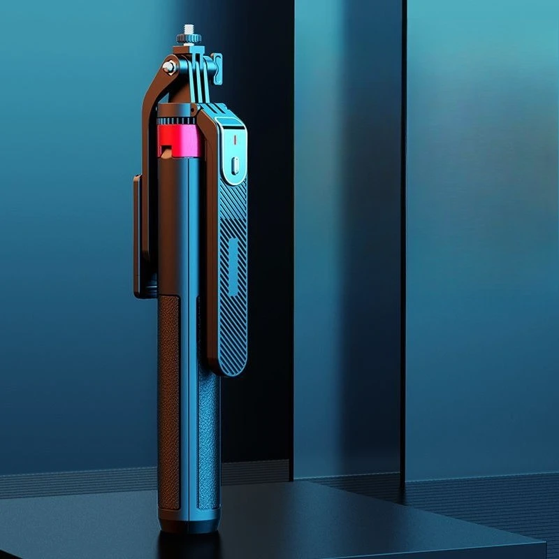 

2025 new 1.8-meter selfie stick windproof Bluetooth selfie photo folding rotating mobile phone holder 360-degree landing