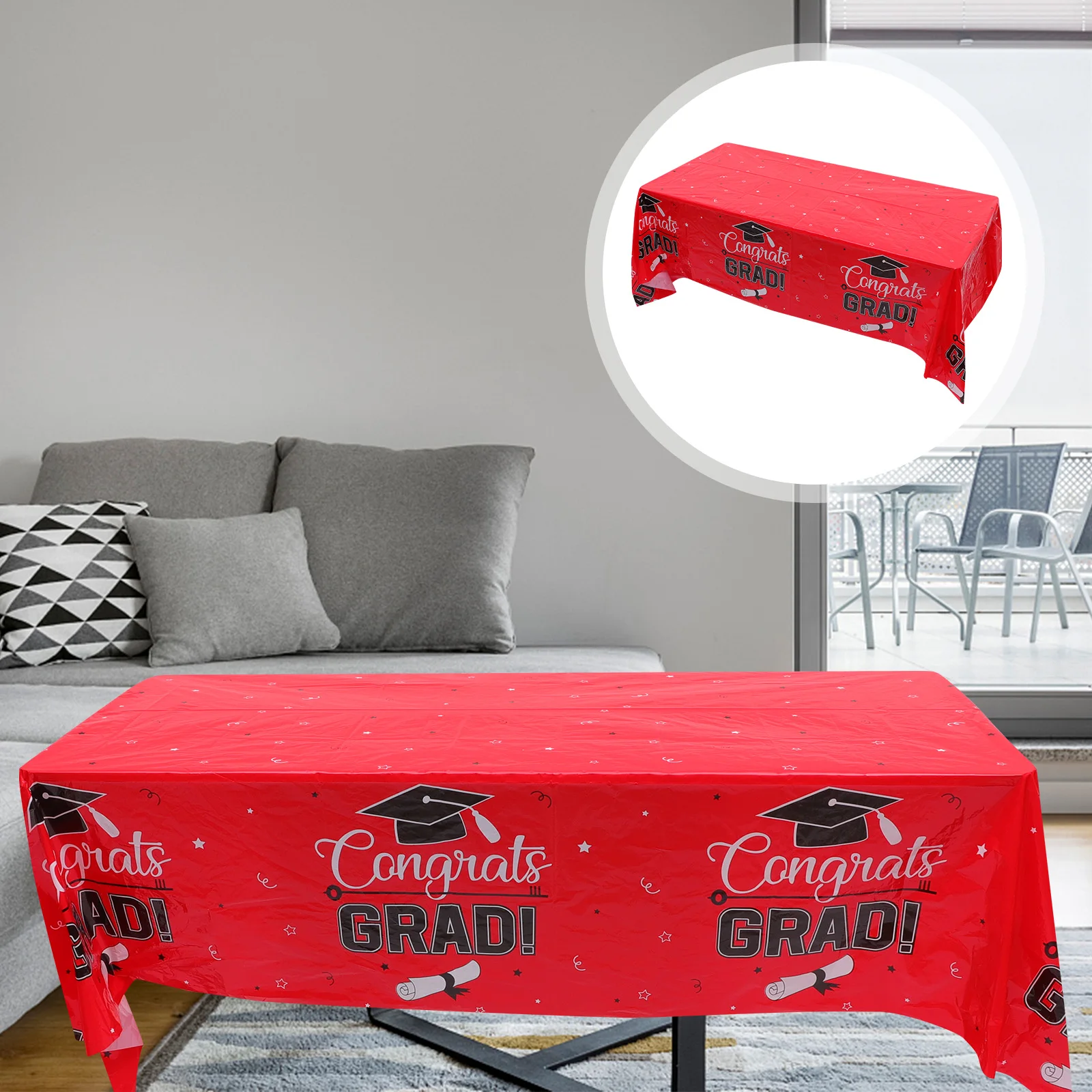 

1pcs Theme Tablecloth Decorative Table Cover For Party Decoration Graduation Accessories Buffet Dessert Table Decor 2023