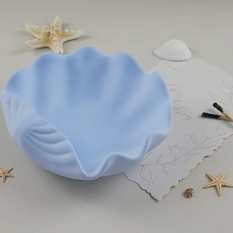 Conch Shell Concrete Candle Cup Silicone Mold DIY Gypsum Candle Jar Silicone Mold