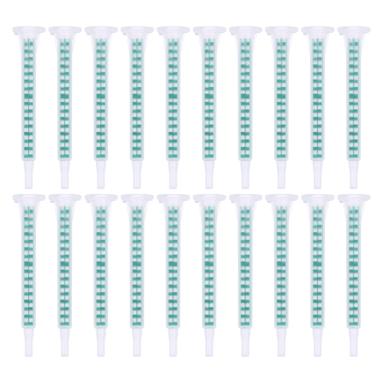 50 Pcs Mixing Hose Mixers AB Glue Resin Applicators Filling Nozzle Tube Metal Epoxy