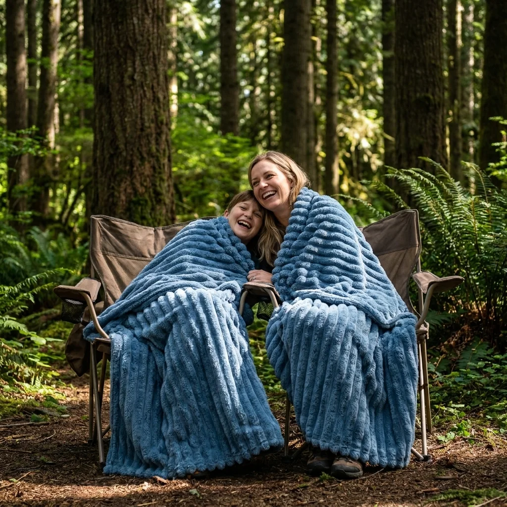 Striped Plush Throw Blanket  Ribbed Velvet Fuzzy Cover  Super Soft Cozy for Living Room Couch  Lightweight All Season
