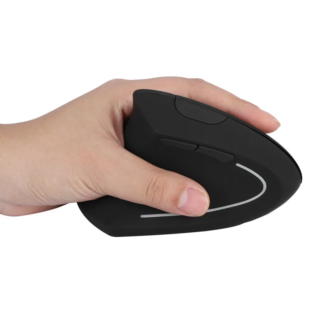 Lefty Design 2.4GHz Left Handed Mouse Adjustable DPI Wireless Ergonomic Mouse 6 Buttons Black Color Wireless Mouse Laptop Use