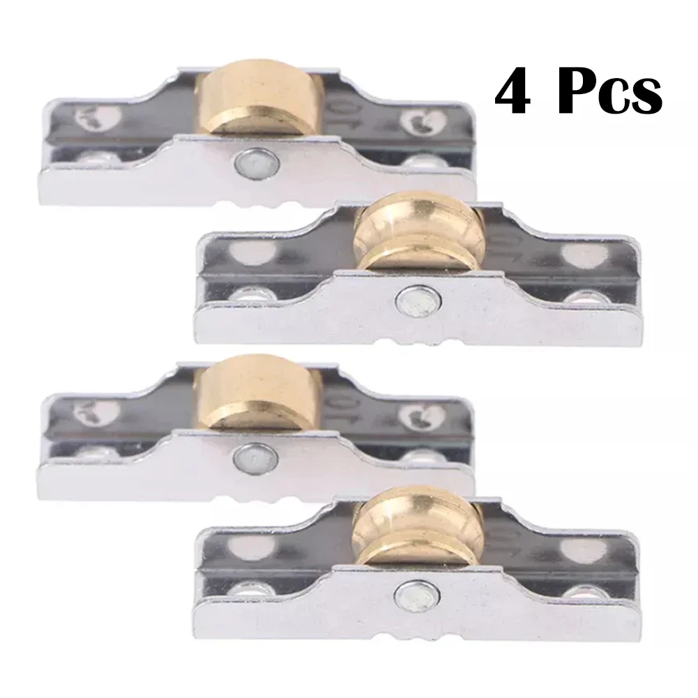 Pulegge a fascia in acciaio inossidabile con ruota piatta con ruota scanalata-Set di rulli durevoli per accessori Hardware per mobili e altro