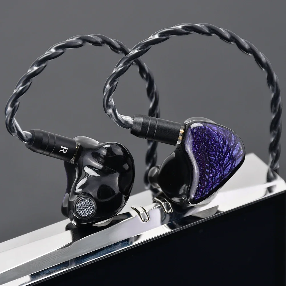 

Celest Wyvern Black 10mm LCP Dynamic Driver HIFI In-Ear Monitor Earphones With Detachable Boom Mic IEMs Cable Audio Headphones